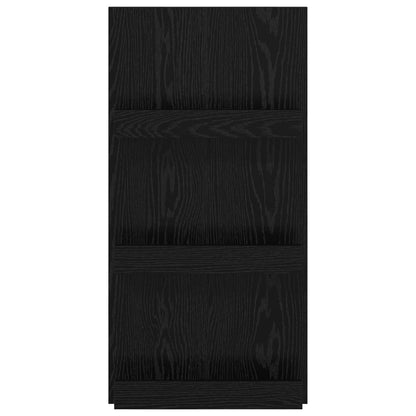 Magazine Rack Black Oak 51 x 11 x 102 cm Engineered Wood