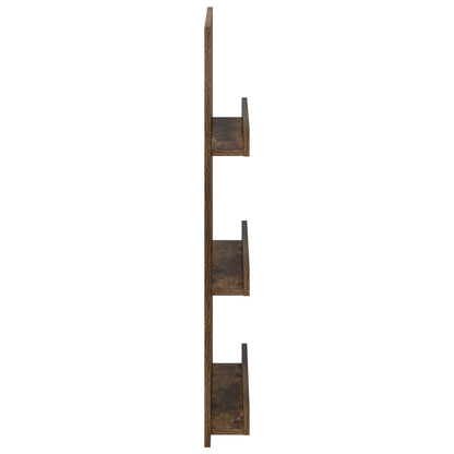 Magazine Rack Smoked Oak 51 x 11 x 102 cm Engineered Wood
