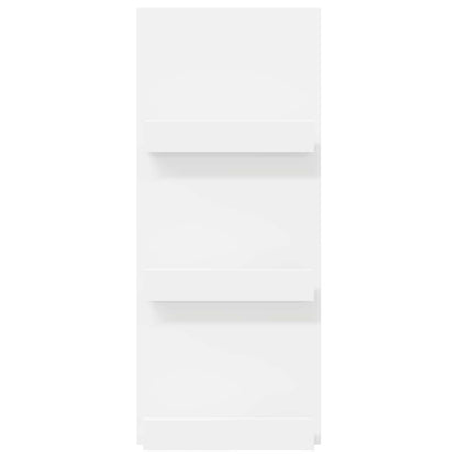 Magazine Rack with Shelf White 43 x 11 x 102 cm Engineered Wood