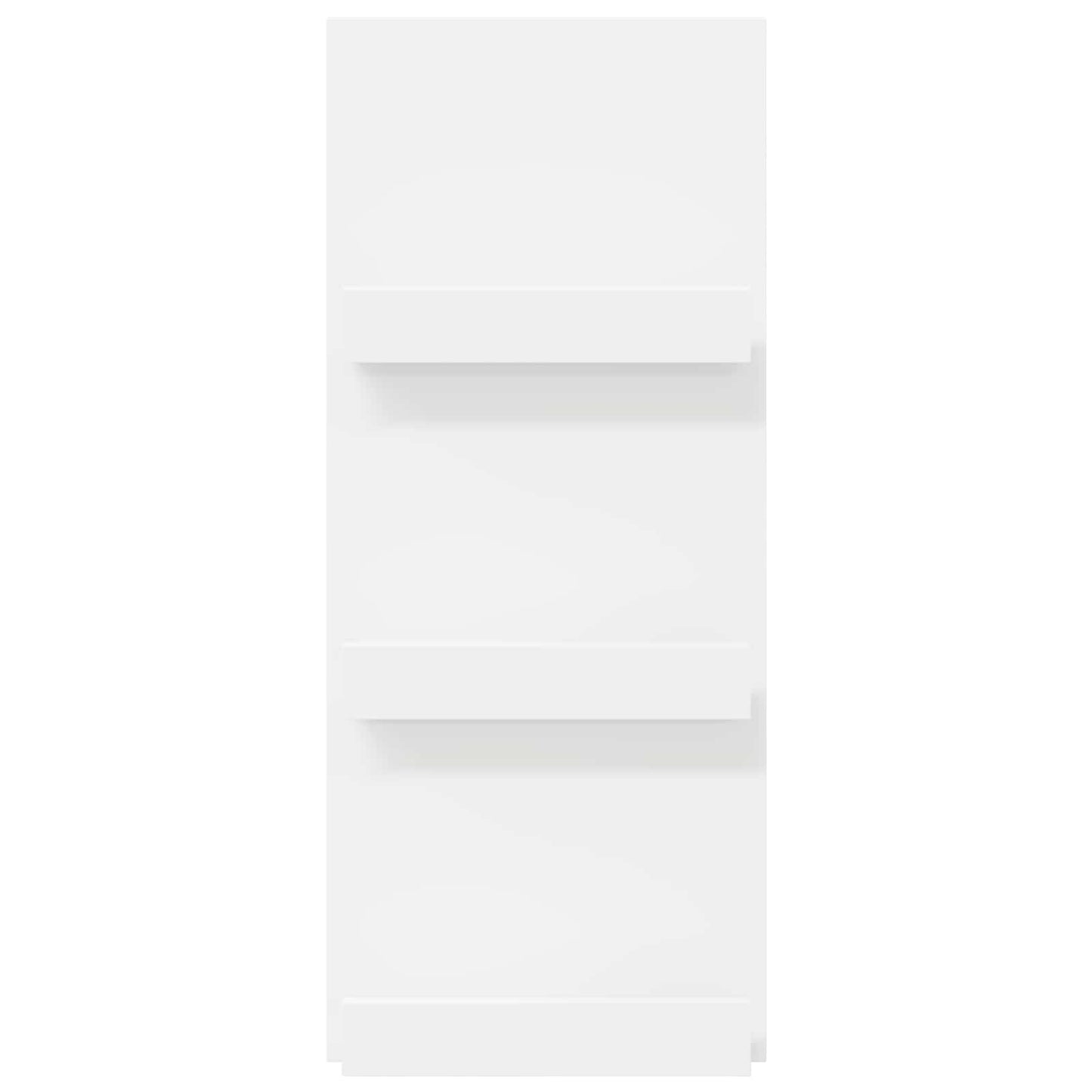 Magazine Rack with Shelf White 43 x 11 x 102 cm Engineered Wood