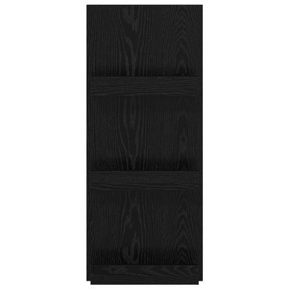 Magazine Rack Black Oak 43 x 11 x 102 cm Engineered Wood