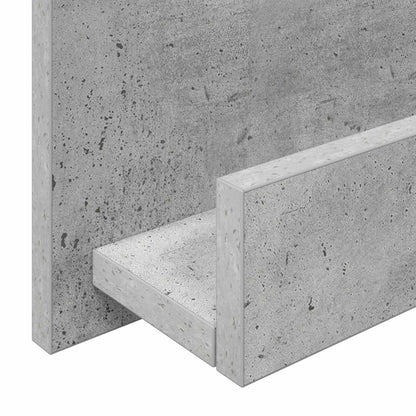 Magazine Rack Concrete Grey 43 x 11 x 102 cm Engineered Wood