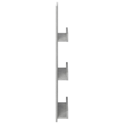 Magazine Rack Concrete Grey 43 x 11 x 102 cm Engineered Wood