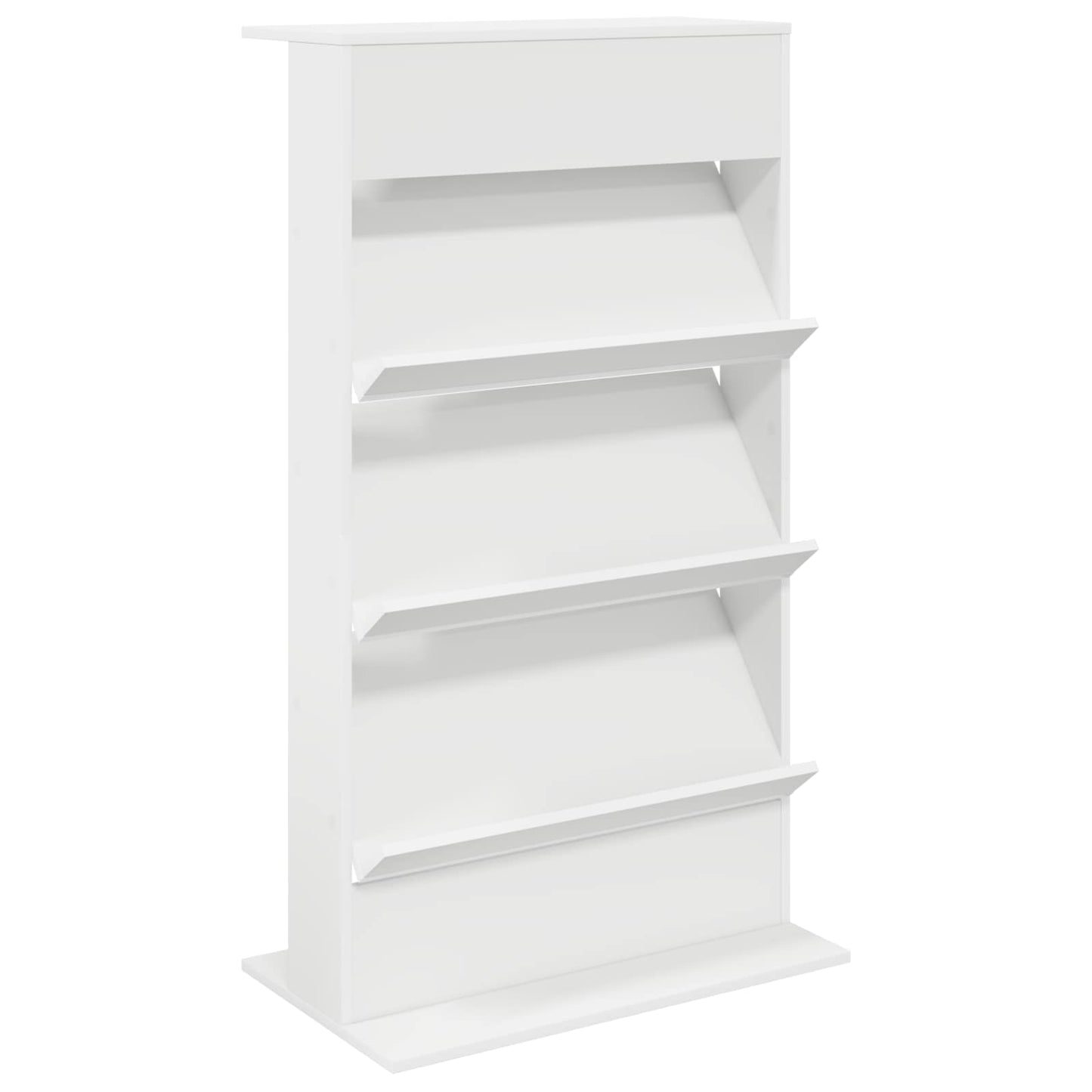 Magazine Rack White 70 x 41 x 126 cm Engineered Wood