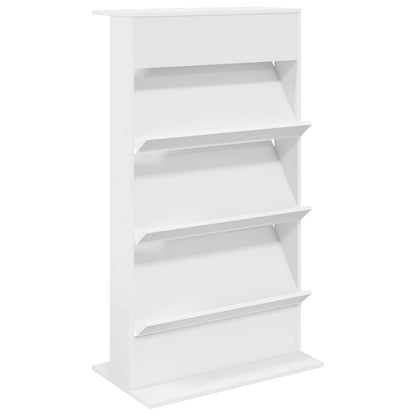 Magazine Rack White 70 x 41 x 126 cm Engineered Wood