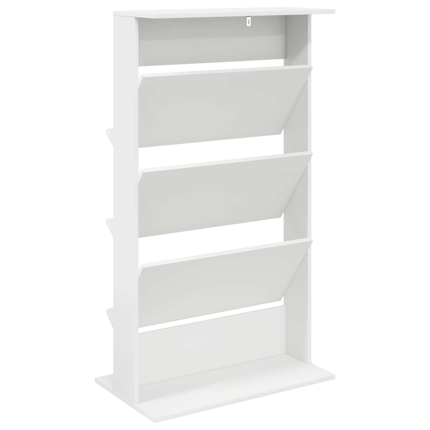 Magazine Rack White 70 x 41 x 126 cm Engineered Wood