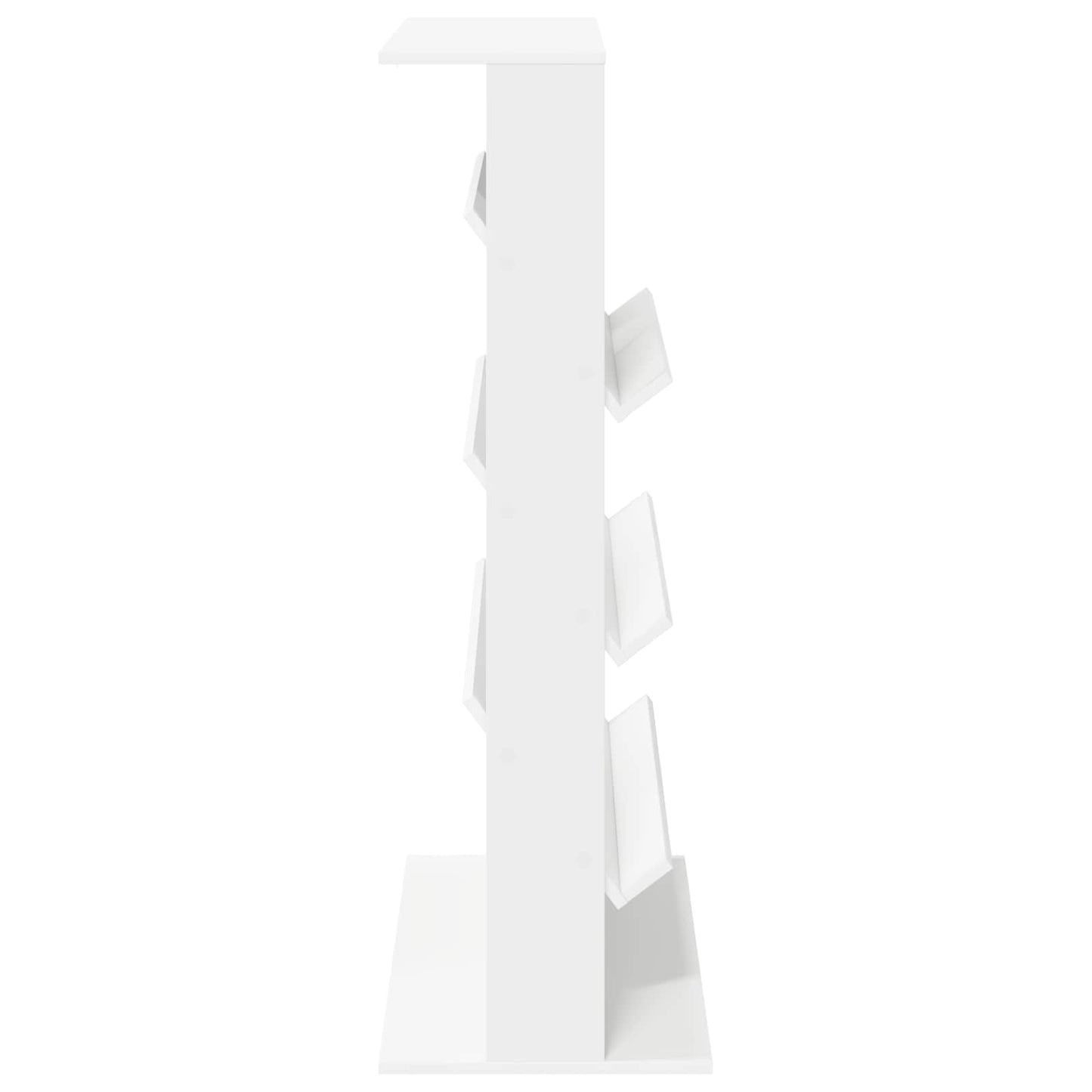 Magazine Rack White 70 x 41 x 126 cm Engineered Wood