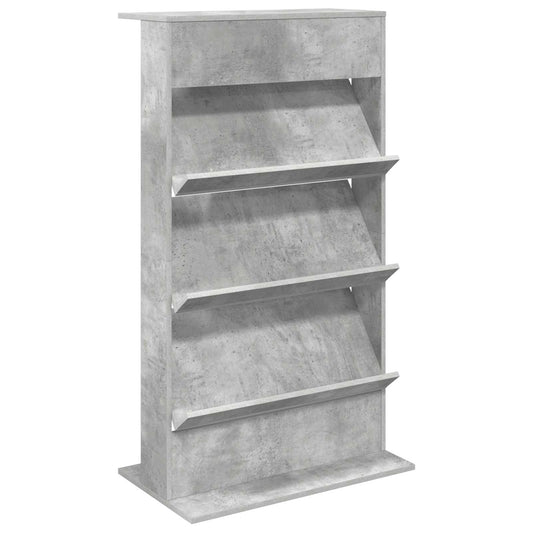 Magazine Rack Concrete Grey 70 x 41 x 126 cm Engineered Wood