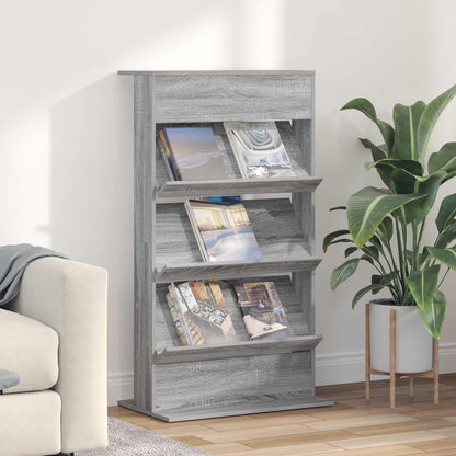 Magazine Rack Grey Sonoma 70 x 41 x 126 cm Engineered Wood