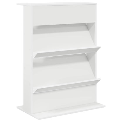Magazine Rack White 70 x 41 x 96 cm Engineered Wood