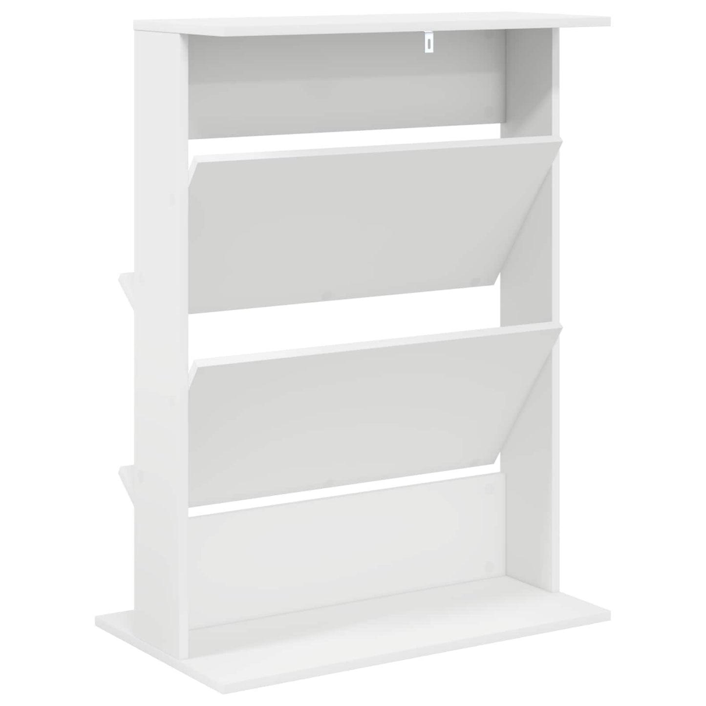 Magazine Rack White 70 x 41 x 96 cm Engineered Wood