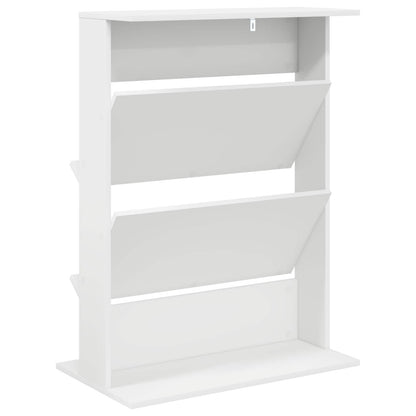 Magazine Rack White 70 x 41 x 96 cm Engineered Wood