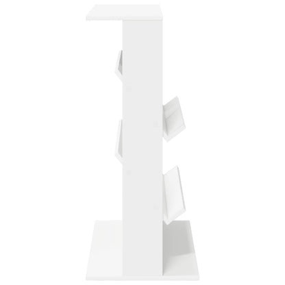 Magazine Rack with Shelf White 70 x 41 x 96 cm Engineered Wood