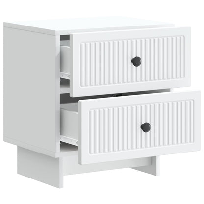 Bedside Cabinet 2 pcs White 43 x 34.5 x 47.5 cm Engineered Wood