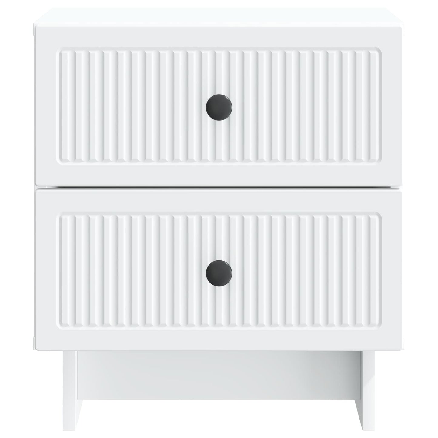 Bedside Cabinet 2 pcs White 43 x 34.5 x 47.5 cm Engineered Wood