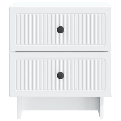 Bedside Cabinet 2 pcs White 43 x 34.5 x 47.5 cm Engineered Wood