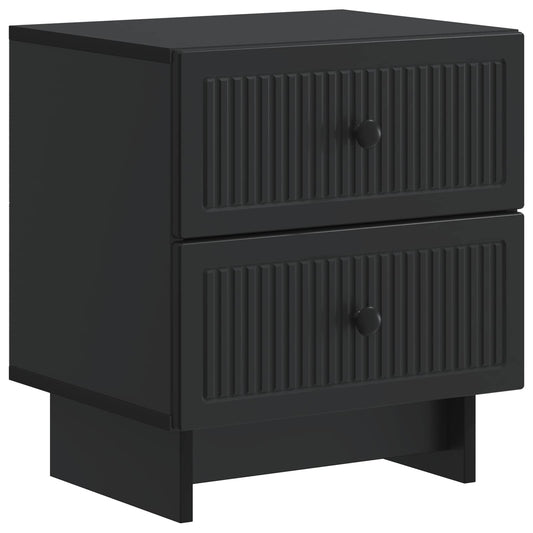 Bedside Cabinet Black 43 x 34.5 x 47.5 cm Engineered Wood