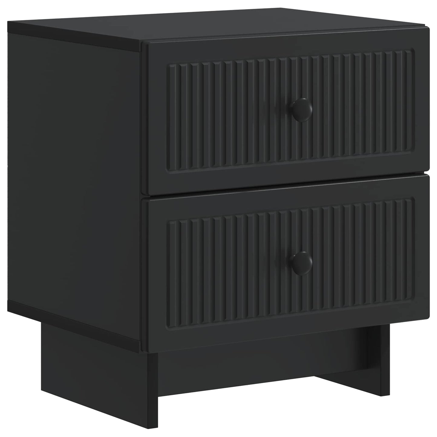 Bedside Cabinet 2 pcs Black 43 x 34.5 x 47.5 cm Engineered Wood