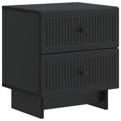 Bedside Cabinet 2 pcs Black 43 x 34.5 x 47.5 cm Engineered Wood