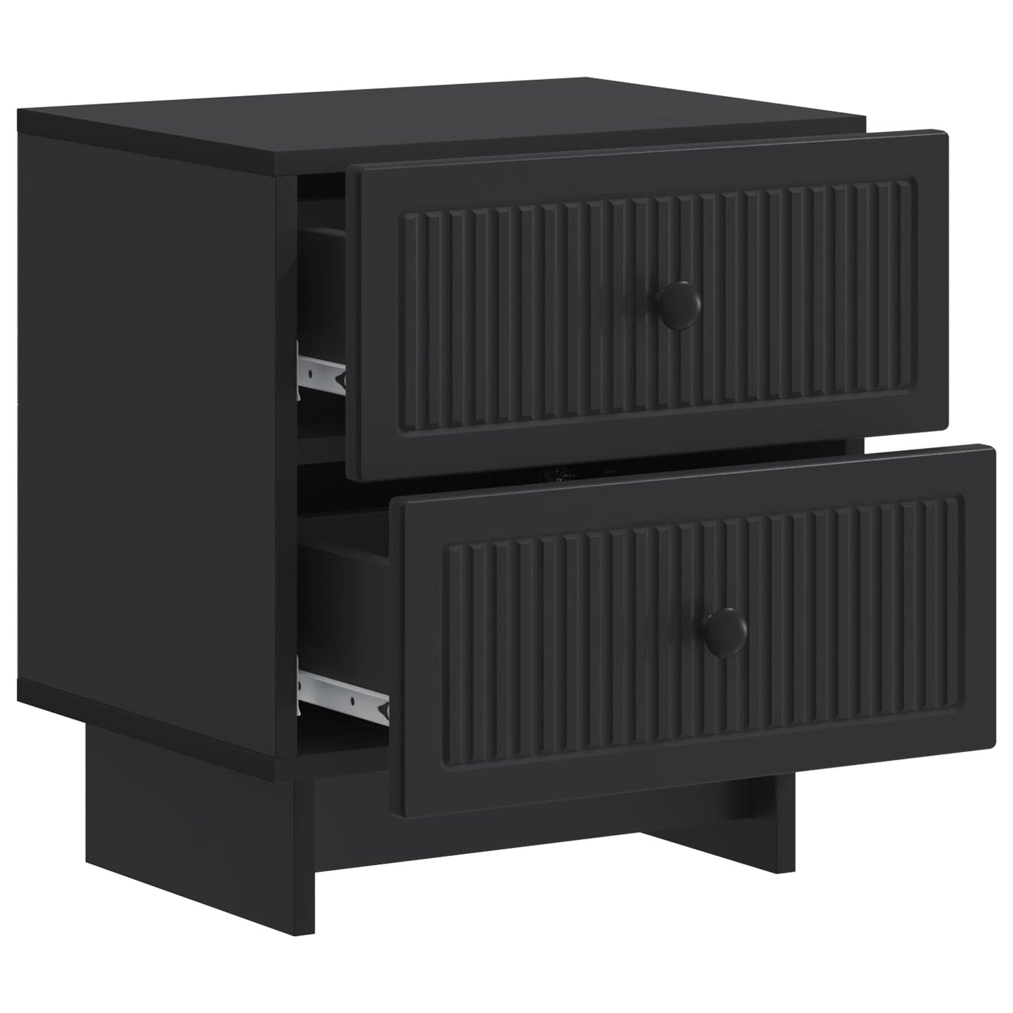 Bedside Cabinet 2 pcs Black 43 x 34.5 x 47.5 cm Engineered Wood