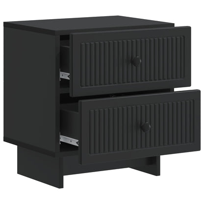 Bedside Cabinet 2 pcs Black 43 x 34.5 x 47.5 cm Engineered Wood