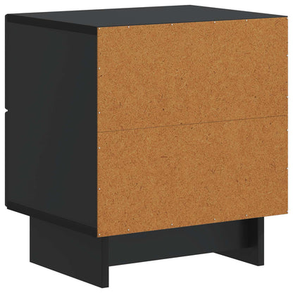 Bedside Cabinet 2 pcs Black 43 x 34.5 x 47.5 cm Engineered Wood