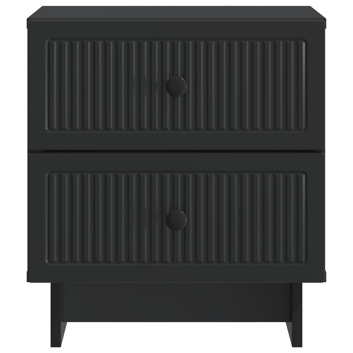 Bedside Cabinet 2 pcs Black 43 x 34.5 x 47.5 cm Engineered Wood