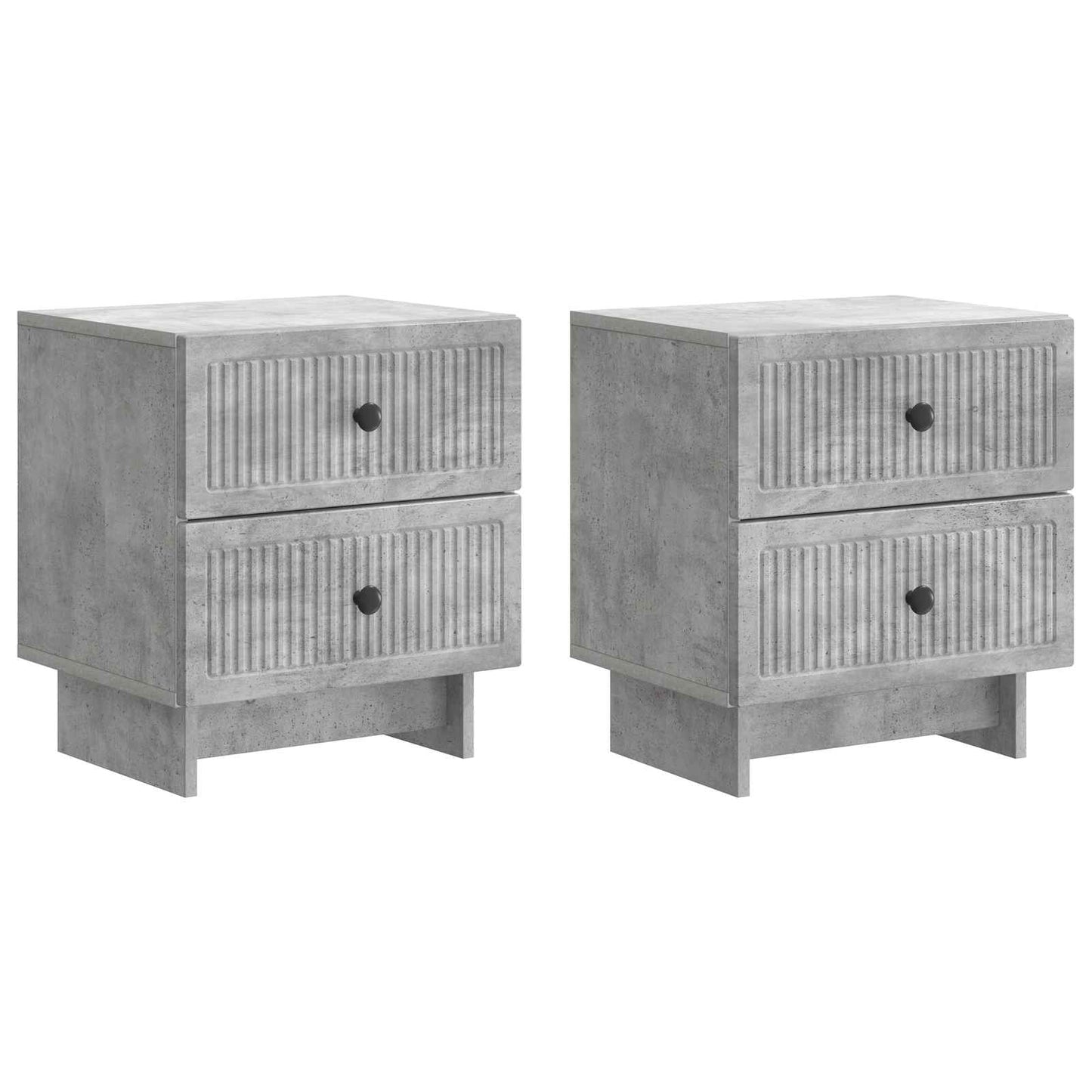 Bedside Cabinet 2 pcs Concrete Grey 43 x 34.5 x 47.5 cm