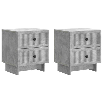 Bedside Cabinet 2 pcs Concrete Grey 43 x 34.5 x 47.5 cm