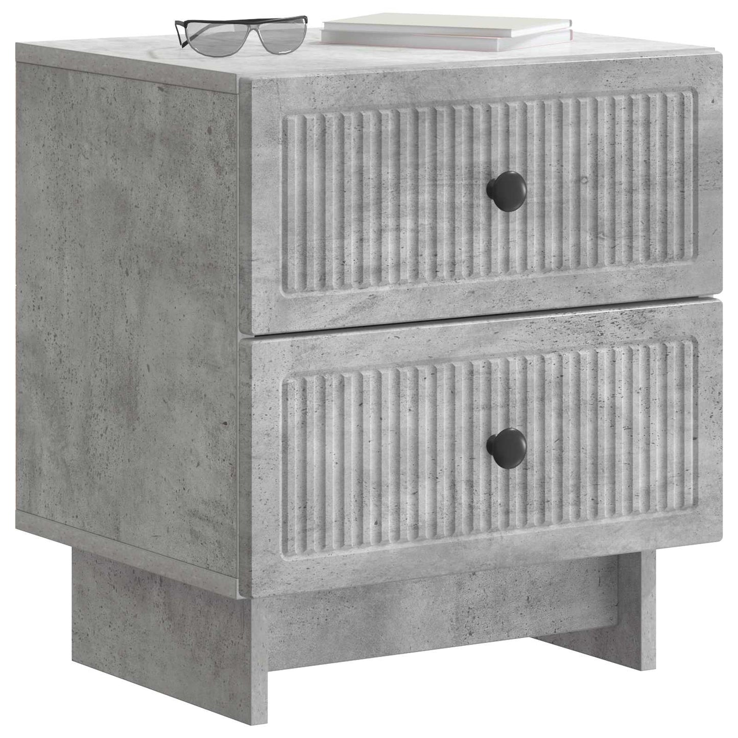 Bedside Cabinet 2 pcs Concrete Grey 43 x 34.5 x 47.5 cm
