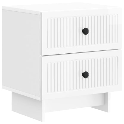 Bedside Cabinet 2 pcs High Gloss White 43 x 34.5 x 47.5 cm