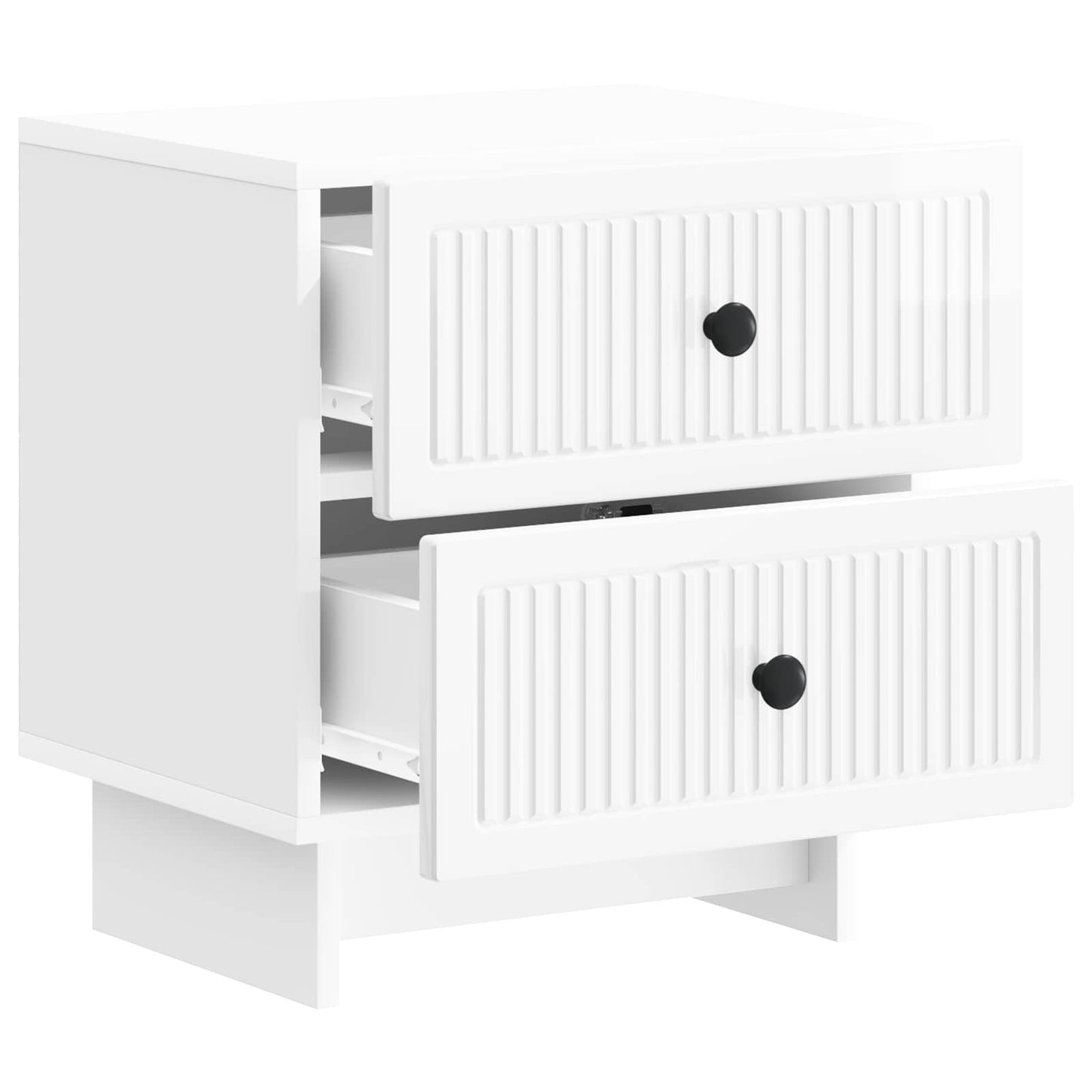 Bedside Cabinet 2 pcs High Gloss White 43 x 34.5 x 47.5 cm