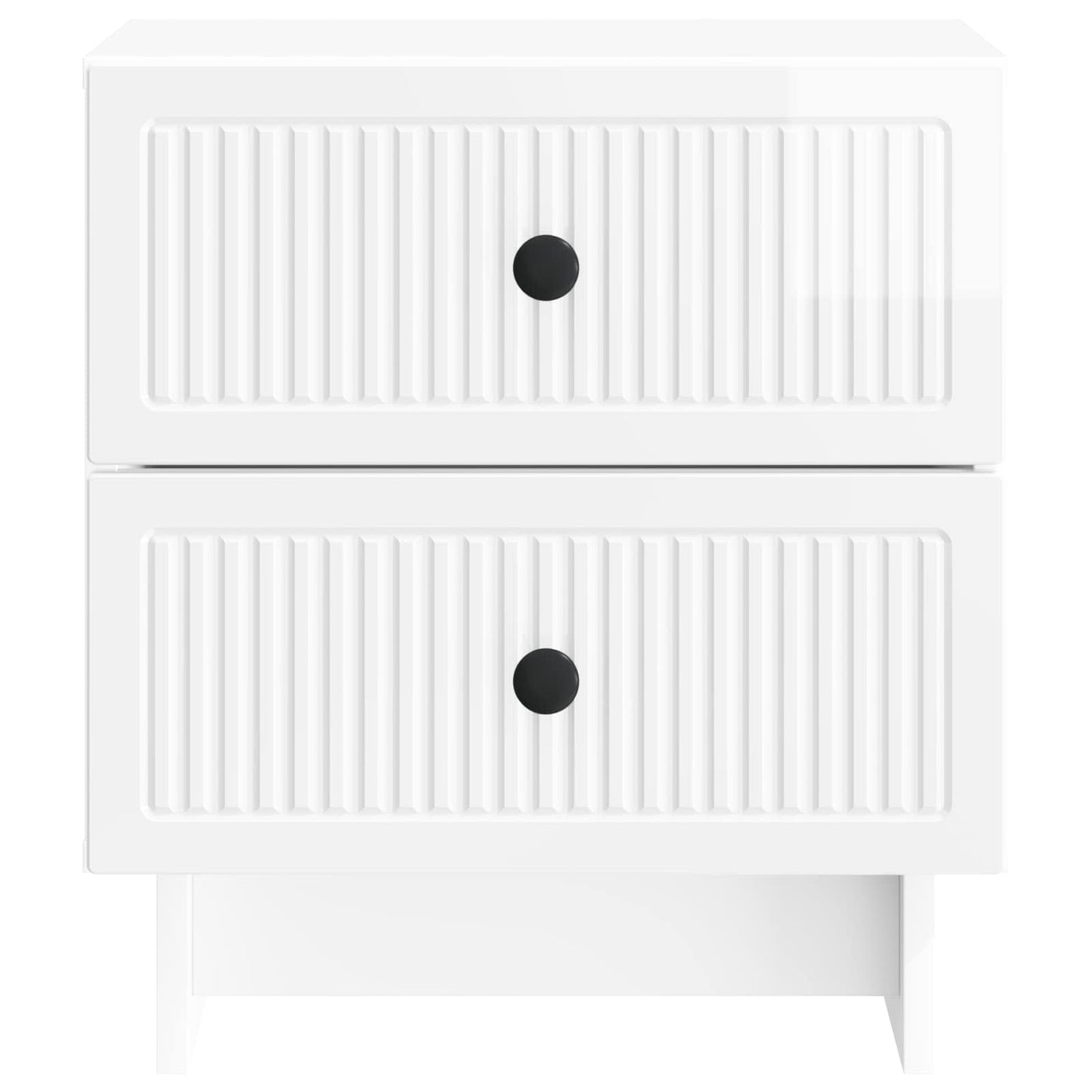 Bedside Cabinet 2 pcs High Gloss White 43 x 34.5 x 47.5 cm