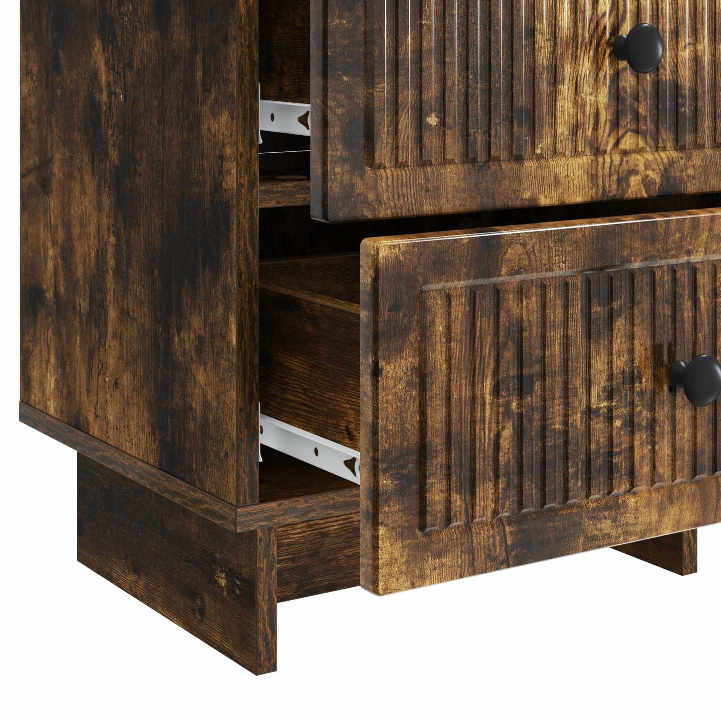 Bedside Cabinet 2 pcs Smoked Oak 43 x 34.5 x 47.5 cm