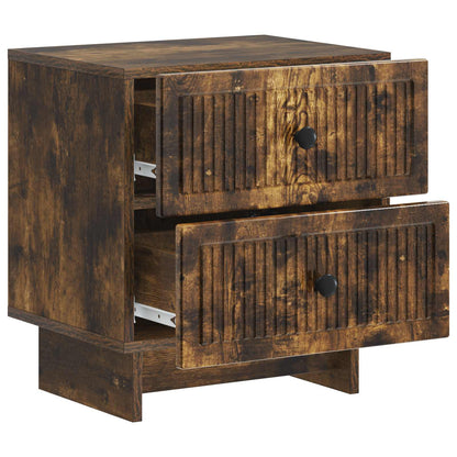 Bedside Cabinet 2 pcs Smoked Oak 43 x 34.5 x 47.5 cm