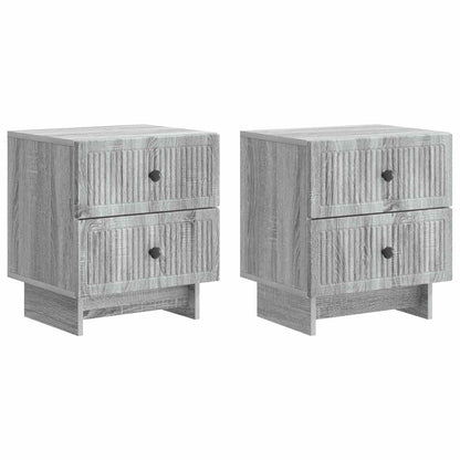 Bedside Cabinet 2 pcs Grey Sonoma 43 x 34.5 x 47.5 cm