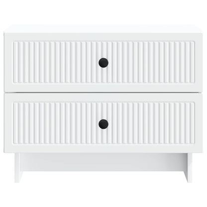 Bedside Cabinet White 62 x 34.5 x 47.5 cm Engineered Wood