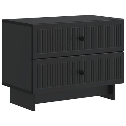 Bedside Cabinet Black 62 x 34.5 x 47.5 cm Engineered Wood