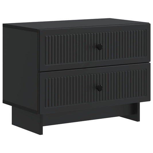 Bedside Cabinet Black 62 x 34.5 x 47.5 cm Engineered Wood