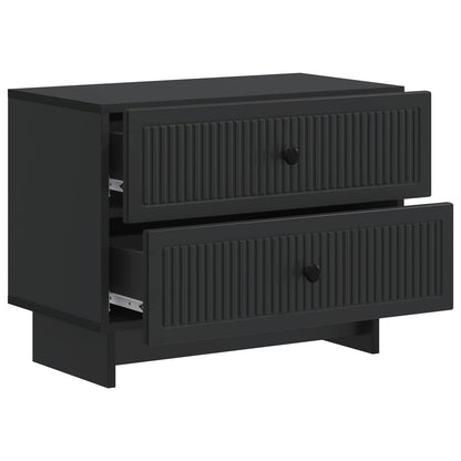 Bedside Cabinet Black 62 x 34.5 x 47.5 cm Engineered Wood