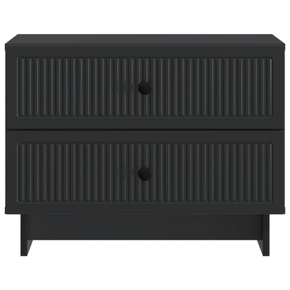 Bedside Cabinet Black 62 x 34.5 x 47.5 cm Engineered Wood