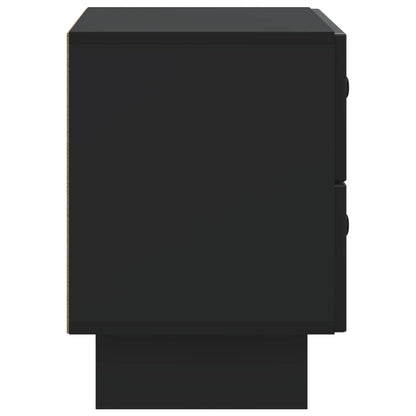 Bedside Cabinet Black 62 x 34.5 x 47.5 cm Engineered Wood