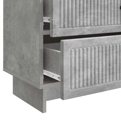 Bedside Cabinet with Drawer Concrete Grey 62 x 34.5 x 47.5 cm