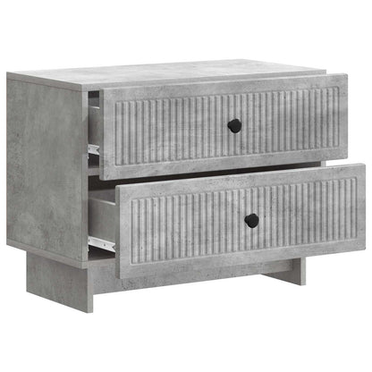 Bedside Cabinet with Drawer Concrete Grey 62 x 34.5 x 47.5 cm