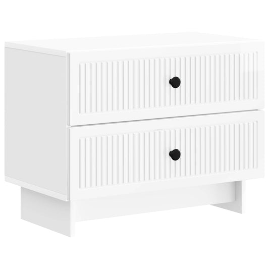 Bedside Cabinet High Gloss White 62 x 34.5 x 47.5 cm