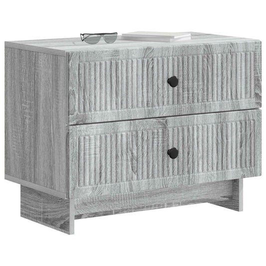 Bedside Cabinet Grey Sonoma 62 x 34.5 x 47.5 cm Engineered Wood