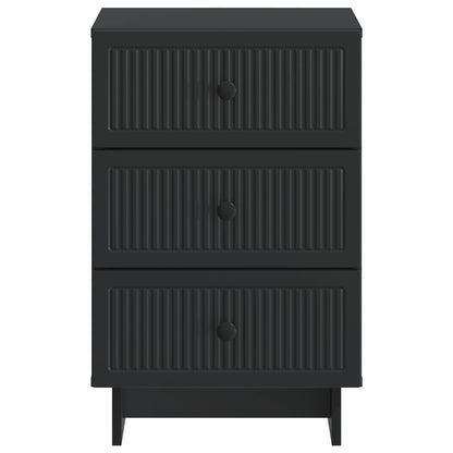 Bedside Cabinet Black 43 x 41 x 66.5 cm Engineered Wood