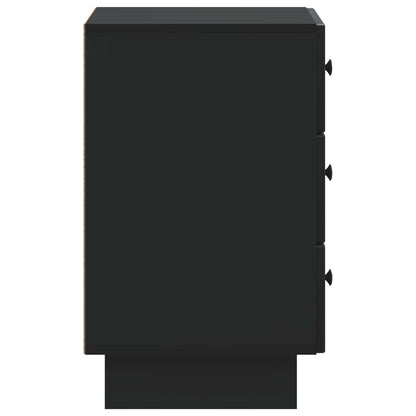 Bedside Cabinet Black 43 x 41 x 66.5 cm Engineered Wood