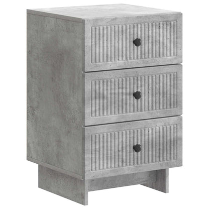 Bedside Cabinet Concrete Grey 43 x 41 x 66.5 cm Engineered Wood
