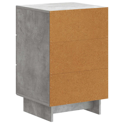 Bedside Cabinet Concrete Grey 43 x 41 x 66.5 cm Engineered Wood